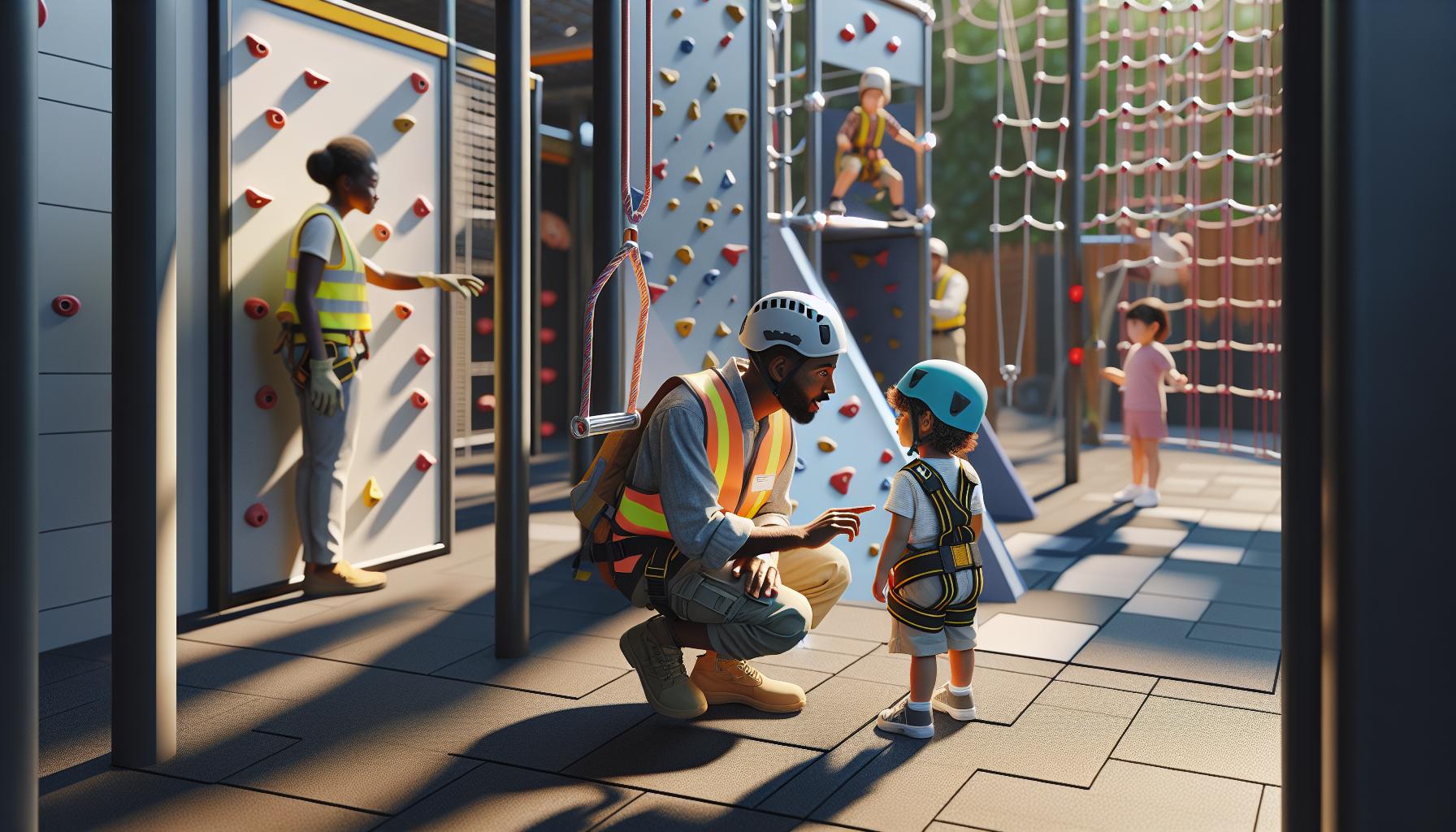 Elementi di Sicurezza nel Parco Giochi Arrampicata