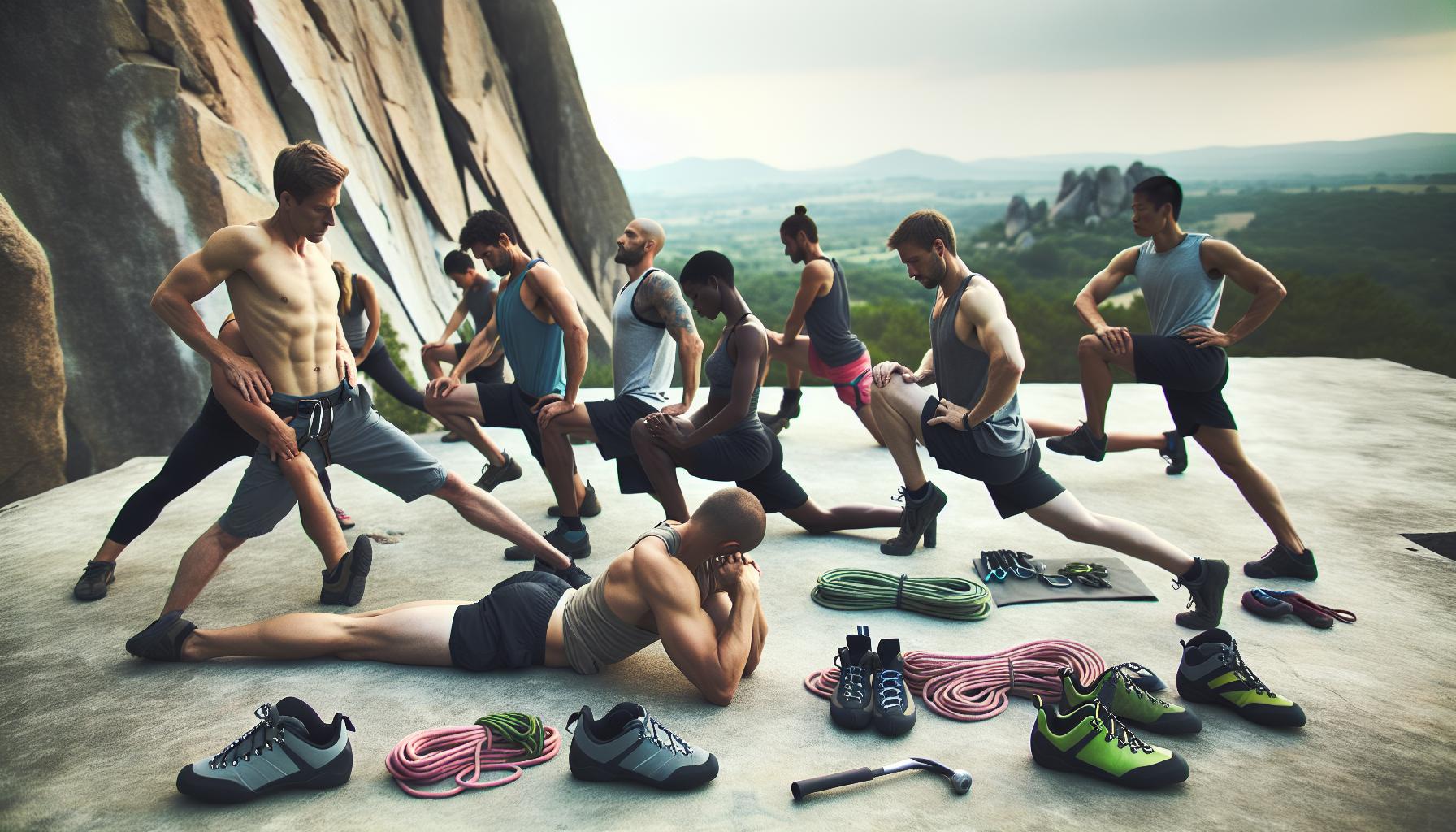 Esercizi di flessibilità per arrampicatori