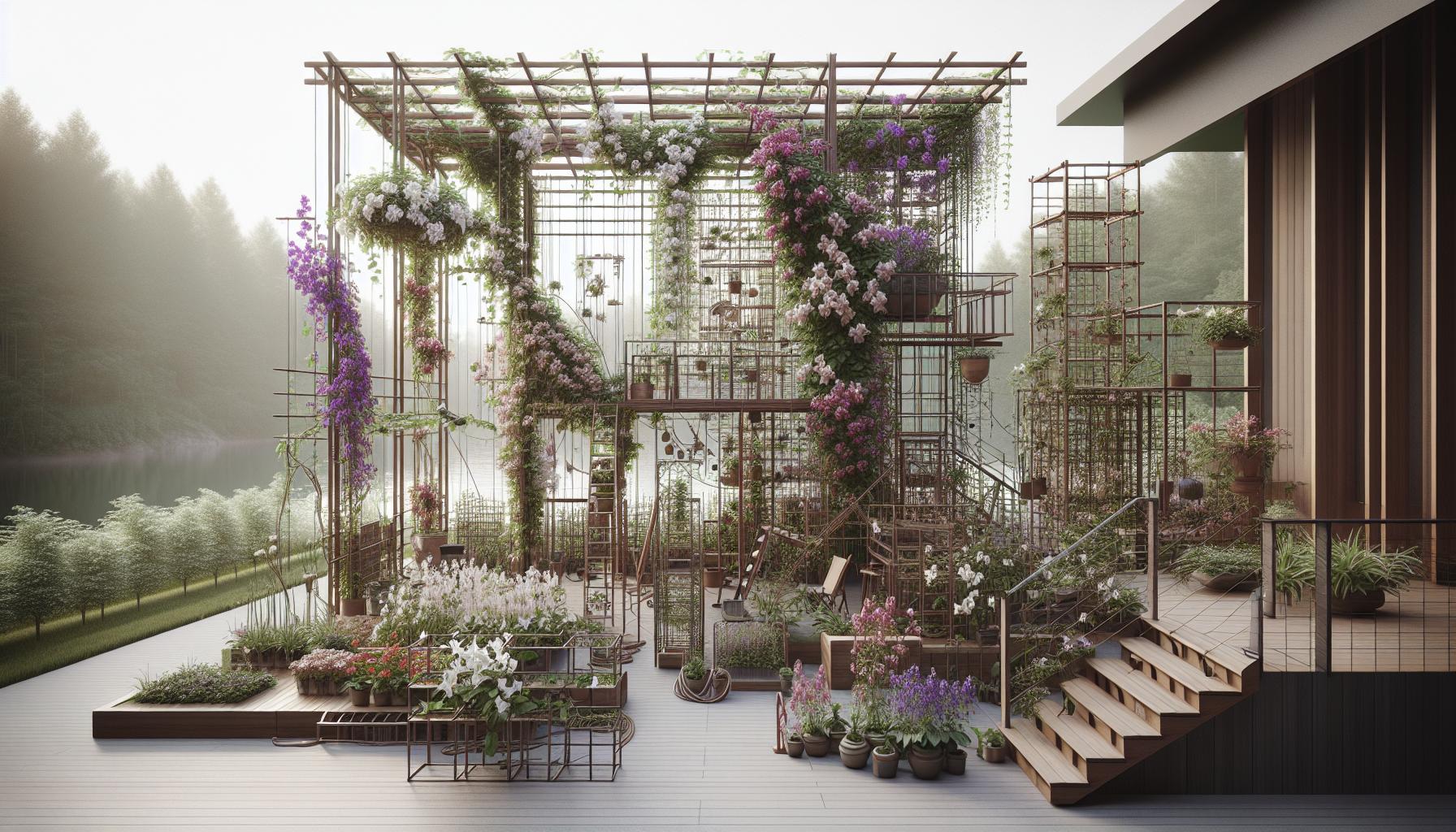 Materiale e Stili per Pianta Arrampicata con Fiori