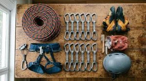 Guide Arrampicata e Mobilità per Tutti i Livelli | Arrampicata.info 4 Kit di attrezzatura essenziale per arrampicata: corda, imbrago, rinvii e scarpette