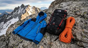 Guide Arrampicata e Mobilità per Tutti i Livelli | Arrampicata.info 2 Equipaggiamento tecnico da arrampicata The North Face Summit Series e giacca Futurelight su roccia alpina